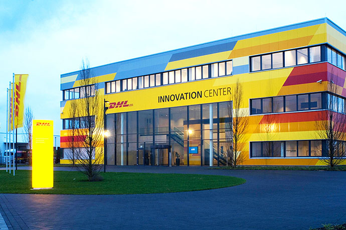 Exterior view at DHL Innovation Center, Troisdorf near Bonn, Germany
