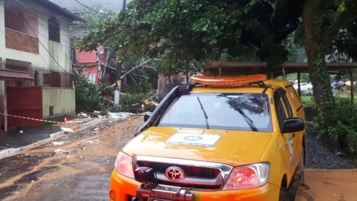 Prefeitura de Angra dos Reis afirmou que, nas últimas 48 horas, a cidade foi atingida por um volume de cerca de 655 milímetros Crédito: Prefeitura de Angra dos Reis