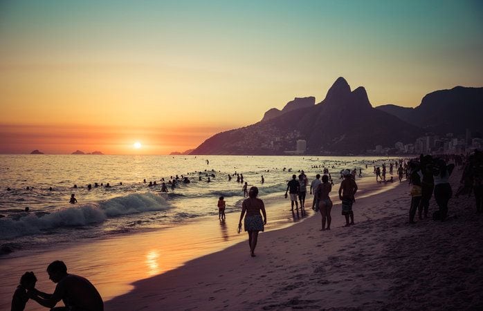 Fim de tarde nas praias do Rio de Janeiro (Foto: Reprodução Redes Sociais)