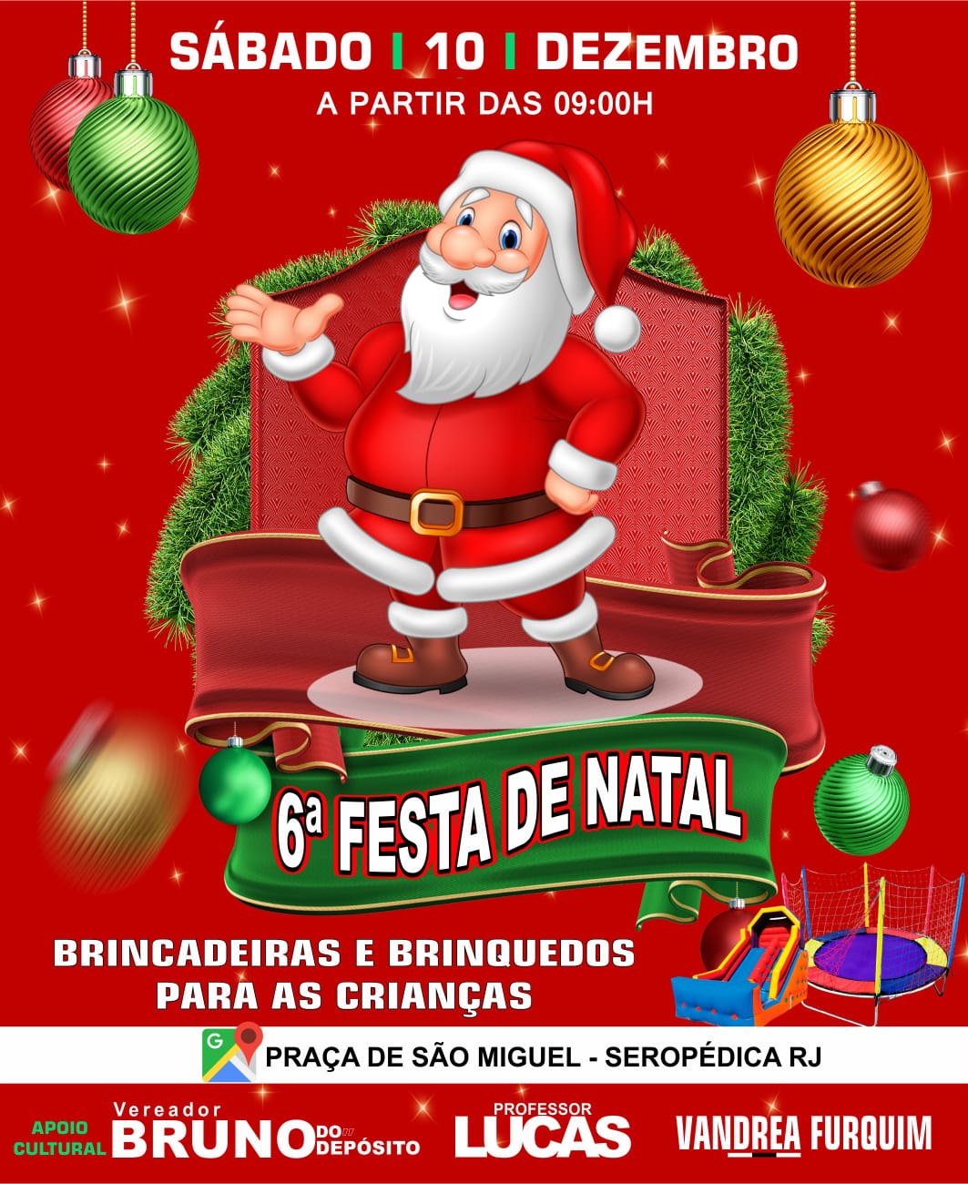 Venham participar da 6º Festa de Natal para as crianças no Bairro São  Miguel em Seropédica | Seropédica Online | Notícias de Seropédica, do  Brasil e do Mundo