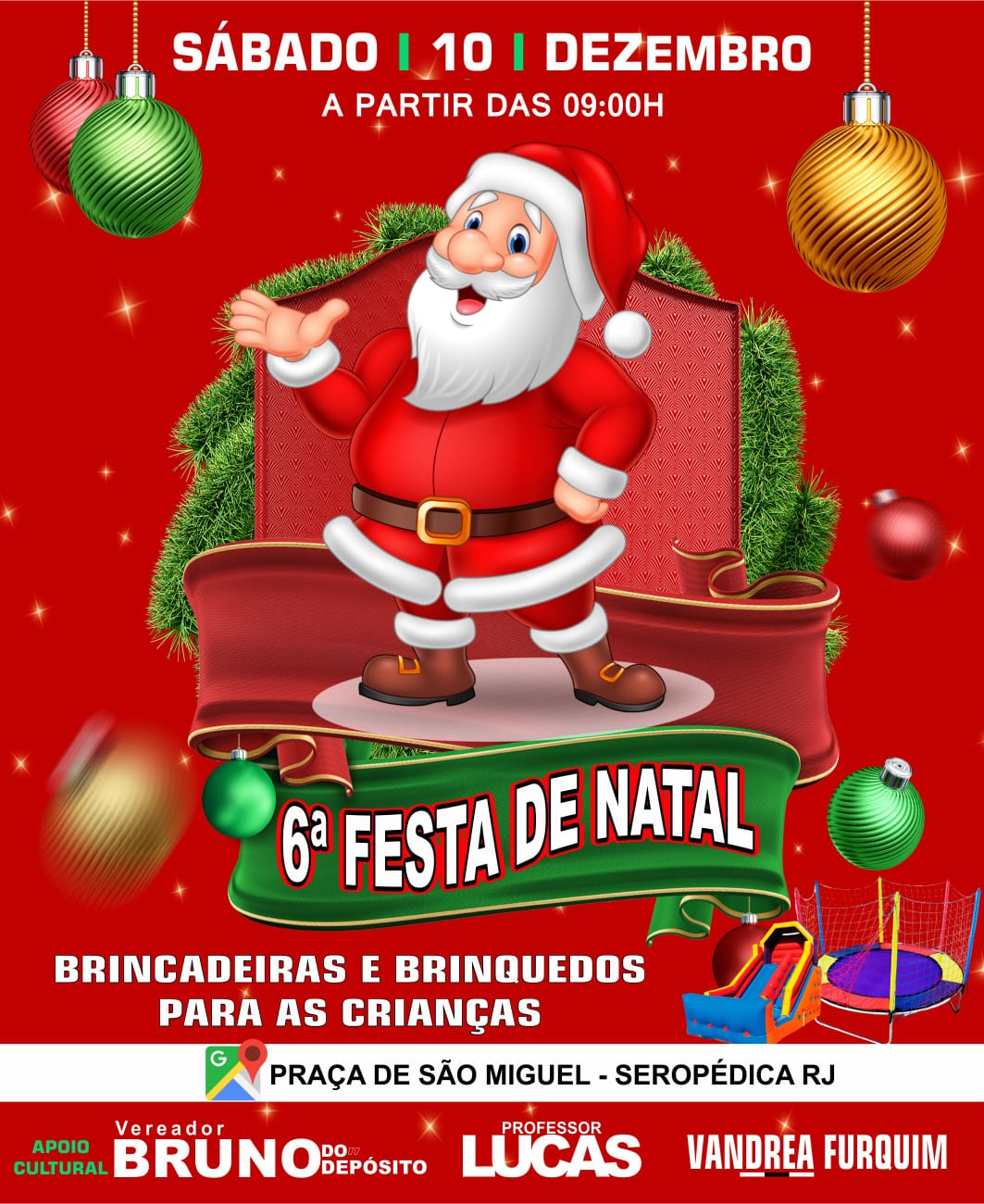 Venham participar da 6º Festa de Natal para as crianças no Bairro São Miguel em Seropédica | Seropédica Online | Notícias de Seropédica, do Brasil e do Mundo Venham participar da 6º Festa de Natal para as crianças no Bairro São Miguel em Seropédica | Seropédica Online | Notícias de Seropédica, do Brasil e do Mundo