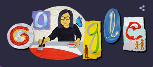 Tomie Ohtake: Google Doodle celebra 110º aniversário da artista nipo-brasileira — Foto: Reprodução/Google